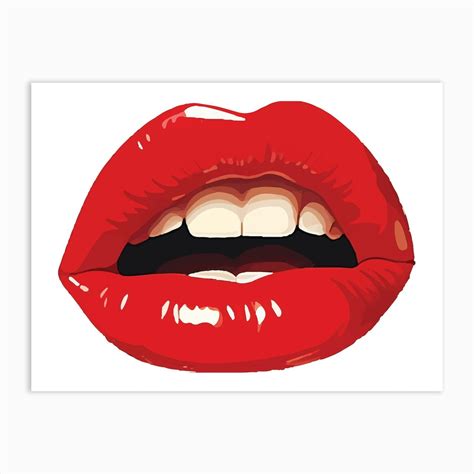 Red Lips Art Print By Kt10designs Fy