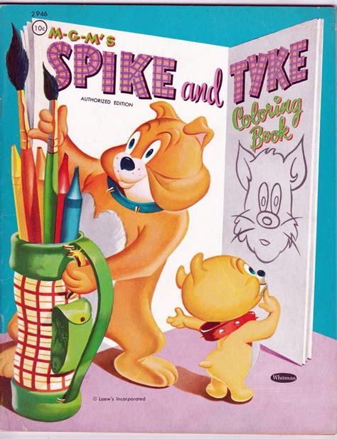 Spike And Tyke Coloring Book Whitman Publishing 1957 From The