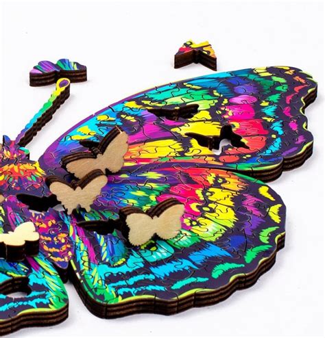 Rainbow Butterfly Wooden Jigsaw Puzzle