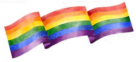 Rainbow Flag Watercolor Brush Background On Png 24238055 Png
