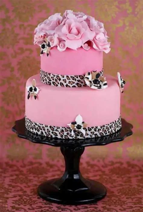 Pink Fondant Birthday Cakes TheSmartCookieCook