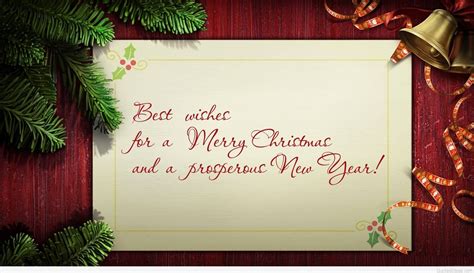 Best Wishes For A Merry Christmas And A Prosperous New Year Merry