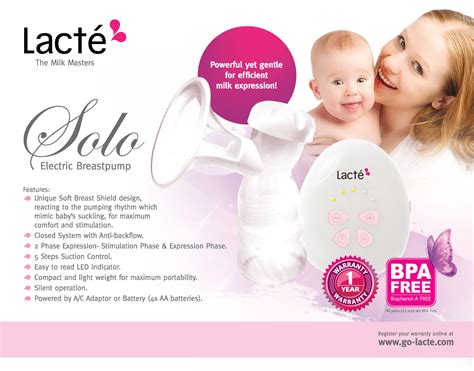 The following are some of the best breast pumps based on the person and type of. Lacte Solo Single Electric Breastpump (end 5/5/2017 2:15 PM)