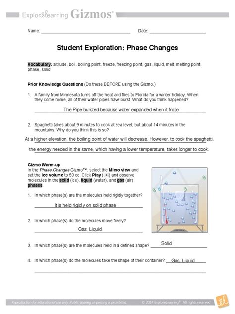 Student exploration balancing chemical equations gizmo practice balancing chemical equations by changing the coefficients of reactants and products. phasechangesse | Ice | Properties Of Water