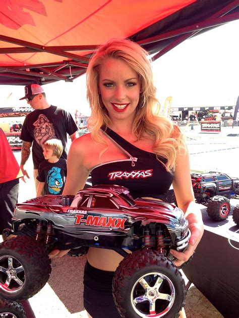 traxxas girl lauren with the t maxx at nhra pomona racing girl rc cars paddock girls