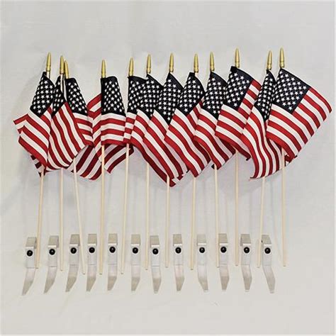 Small Cemetery Flag Holder Kit With Flag 12 Pack