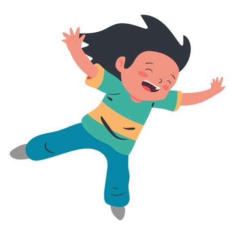 Happy Girl Jumping Character Transparent Png And Svg