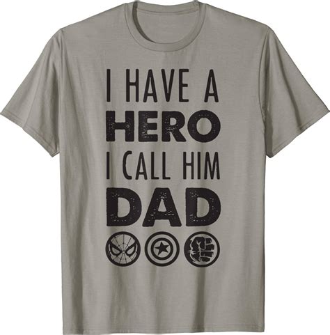 Marvel Avengers Fathers Day Hero Dad Graphic T Shirt Clothing