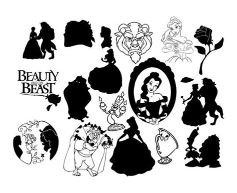 Png Belle Svg Digital Beauty And The Beast Outline Svg Beauty And The