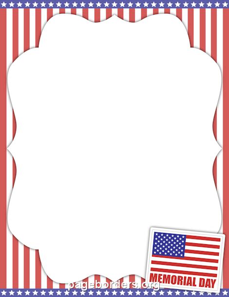 Memorial Day Border Clip Art Page Border And Vector Graphics Free