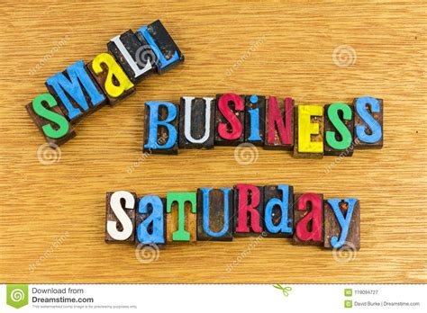 Small Retail Business Saturday Sales Sign Local Sale Stock Image
