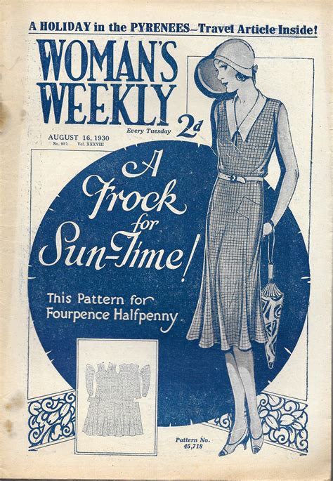 Womans Weekly Uk Magazine August 16th 1930 Vintage And Modern Birthday