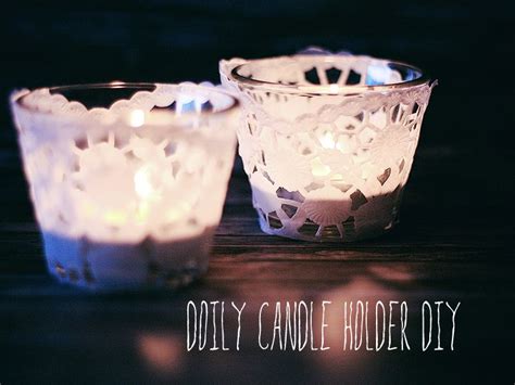 Diy Doily Candle Holders Kerzen Deckchen Jubiläum Hochzeit