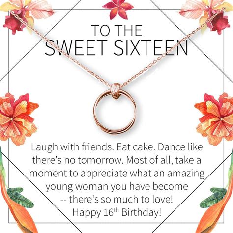 Sweet 16 Necklace In 2021 16th Birthday Ts For Girls Sweet 16