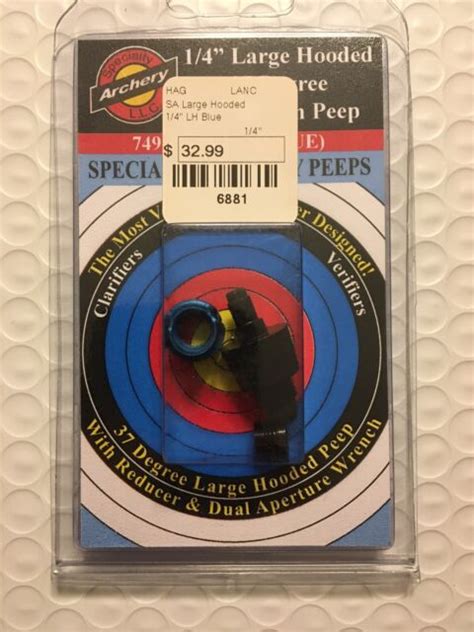 Specialty Archery 14 Large Hooded Peep Sight 749 37lh Sporting Goods
