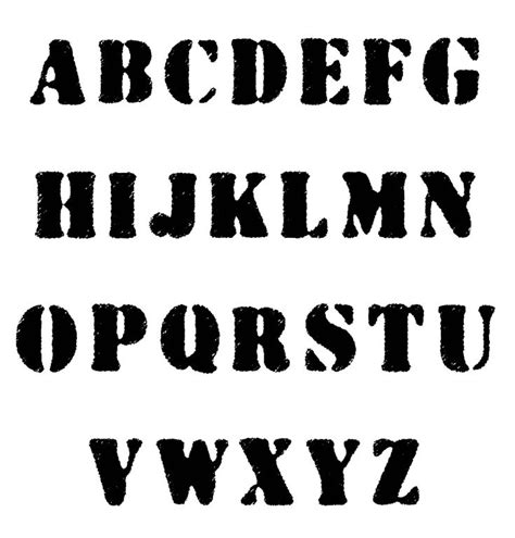 Printable Letter Stencils Different Fonts In 2022 Letter Stencils