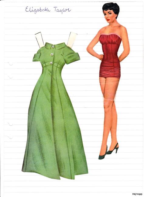 Elizabeth Taylor Paperdoll Fashion Vintage Paper Dolls Paper Dolls Book