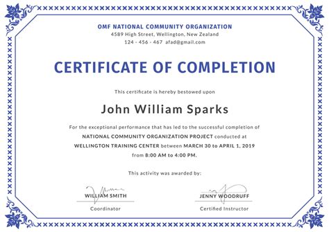 81 certificate of completion templates are collected for any of your needs. Completion-of-Certificate-template-pdf-doc | Blank ...