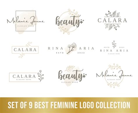 Best Feminine Logo Collection Set Perfect For Beauty Company Logos