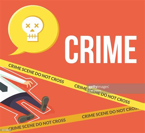 Crime Scene Do Not Cross Vector Flat Cartoon Illustration High Res