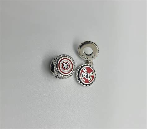 Set Of 2 New Pandora Marvel Charms Spiderman And Captain Etsy
