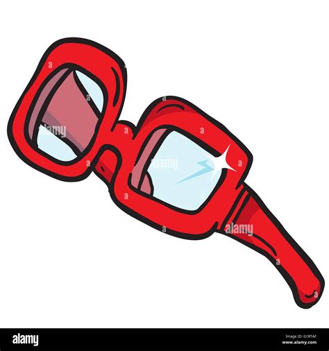 Red Glasses Cartoon Doodle Stock Vector Image And Art Alamy