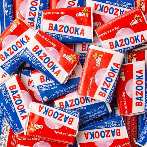 Elite Original Bazooka Bubble Gum 30ct Bag Kosher For Passover Gum