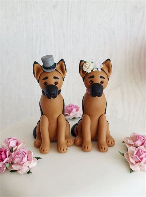 They are so cute, all they need now is a base to be glued on when it comes to be placed on the cake. Dog Bride and Groom Wedding Cake Topper - Standard Bride ...