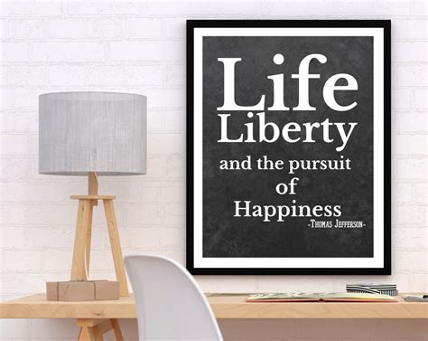 Life Liberty And The Pursuit Of Happiness Printable Thomas Etsy