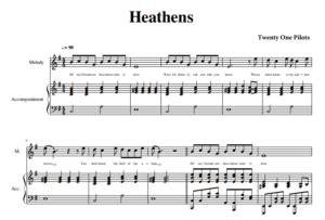 Twenty One Pilots Heathens Free Sheet Music PDF For Piano The Piano Notes