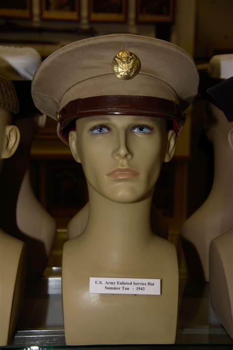 Us Army Enlisted Service Hat In Summer Tan From 1943