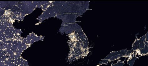 Nasa satellite image of the world at night showing detail of the united states, europe, asia, and more. A tale of two Korea's: 10 maps show the vast sea of ...