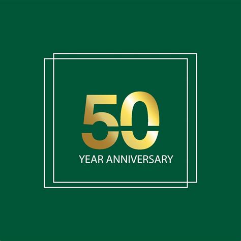 50 Years Anniversary Celebration Logo 50th Design Template Vector And