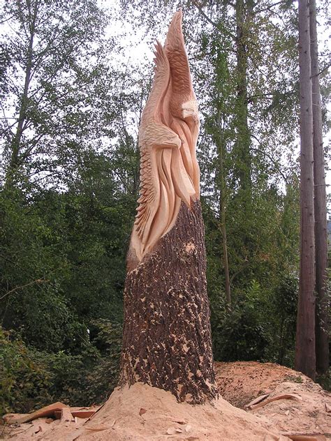 Soaring Eagles Tomas Vrba Studio Carved Tree Stump Tree Carving