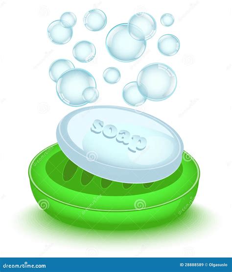 Bar Of Soap With Bubbles Stock Vector Illustration Of Clip 28888589