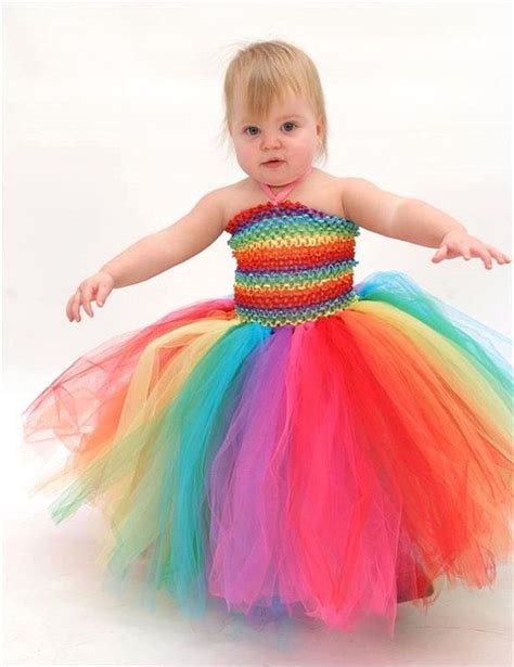 Very Colorful Rainbow Birthday Tutu Dress Baby Infant Etsy Birthday