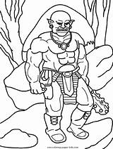 Coloring Ogre Troll Medieval Trolls Fantasy Giant Sheets Giants Printable Colouring Dragons Sheet Printables Found Club sketch template