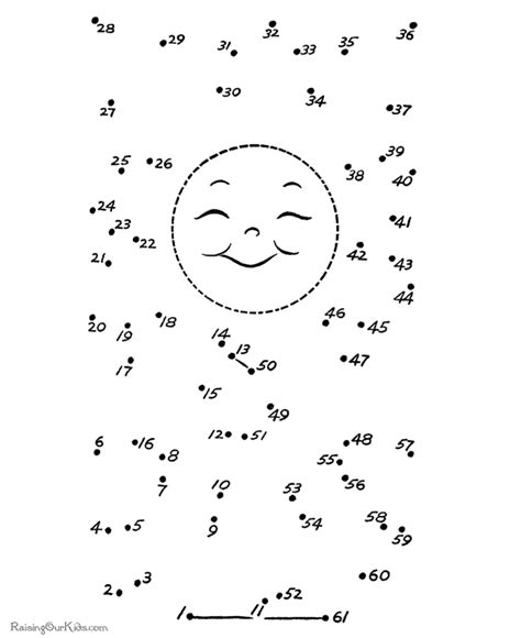Sunflower Hard Connect The Dots Worksheets