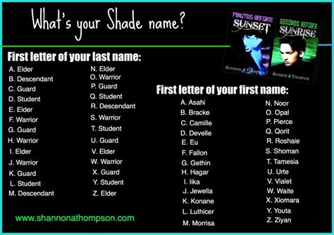 Paranormal Name Generator Shannon A Thompson