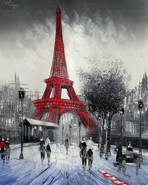 Dealcrafty Red Eiffel Tower Paint By Number Kit P22001 16x2040x50cm