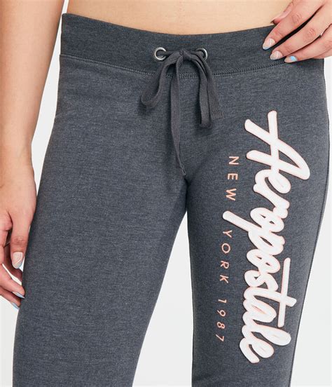 Aeropostale Script Low Rise Fit And Flare Sweatpants