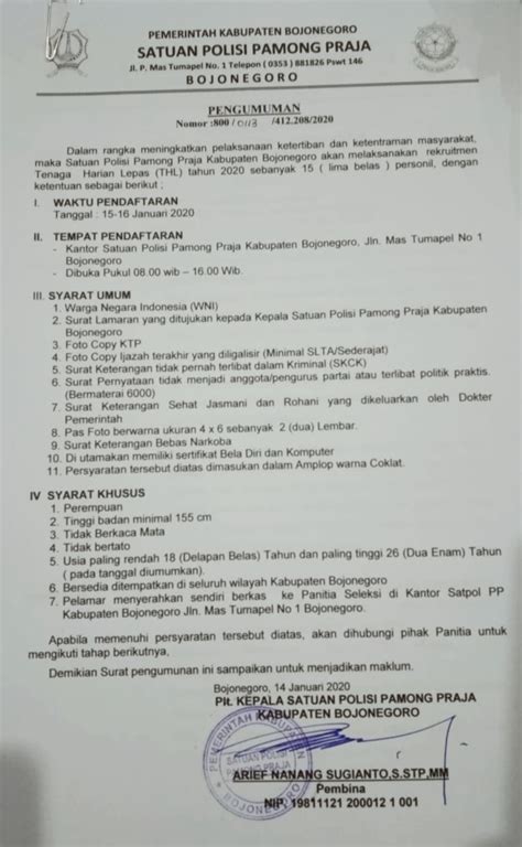Satuan Polisi Pamong Praja Kabupaten Bojonegoro