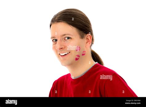 Lipstick Kiss On The Cheek Hi Res Stock Photography And Images Alamy