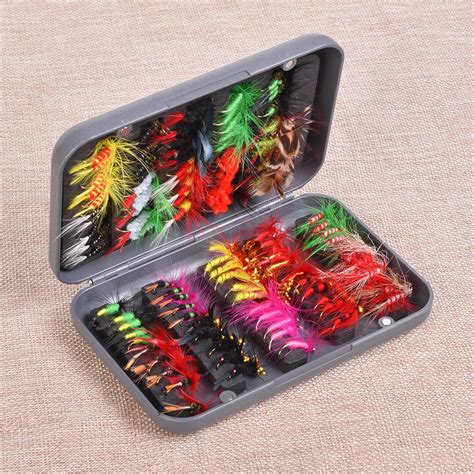 Fly Fishing Flies Kit 20100pcs Assorted Fly Fishing Lures Hooks With