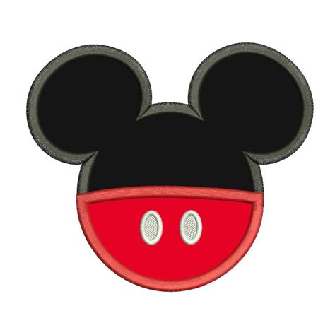 Mickey Mouse Head Applique Design Yzhu415