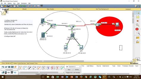 How To Configure Standard Acl And Static Nat Youtube