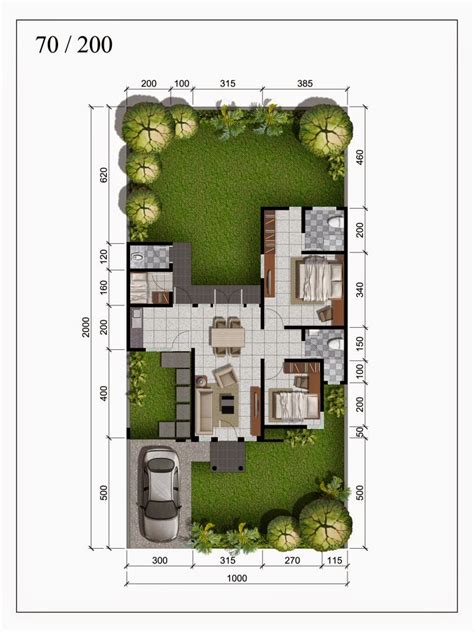 desain rumah luas tanah  meter sekitar rumah