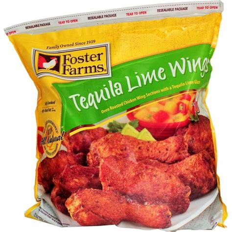 Preheat oven to 375 f pull out frozen wings pam up a baking sheet apply wings to sheet bake at 375 for 50 minutes. Frozen Appetizers & Sides - Foster Farms Tequila Lime Wings | Foster farms, Frozen appetizers ...