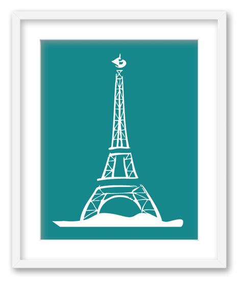 Eiffel Tower Paris Wall Decoration Print 8x10 Etsy