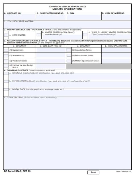 Download Fillable Dd Form 2554 7